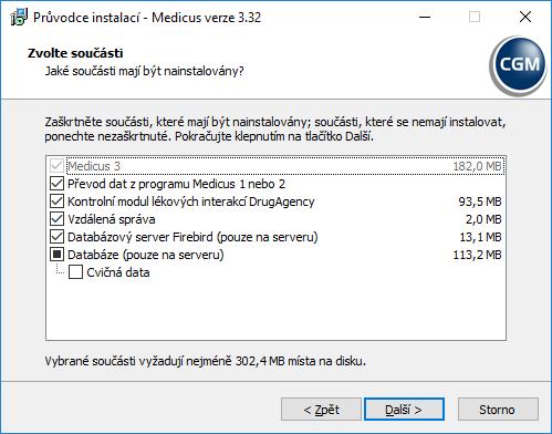 Pokud nechcete na nový server instalovat program MEDICUS, je možné nainstalovat pouze databázový server Firebird, který je možné stáhnout ze stejného umístění pro 32bit i 64 bit verzi