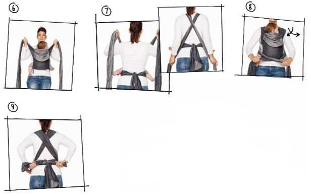 - nošení na břiše od narození CLASSIC Mei Tai Classic je kombinací ergonomické klokanky a vázacího šátku, umožňuje nosit dítě na břiše, boku i na zádech.