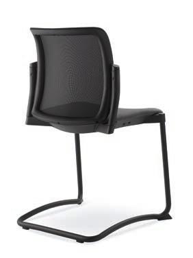With clean lines and a smooth connection between the seat pan and backrest, Swing models comprise office chairs with a five-star base with an upholstered or mesh backrest.