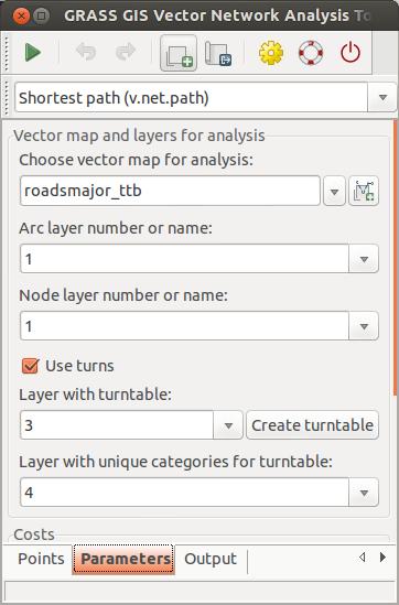 WxGUI Vector Network Analysis Tool In GUI for v.net modules there is the checkbox option to use turns.