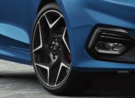 FORD FIESTA Stupně výbavy ST Standardní prvky exteriéru 17" kola z lehkých slitin s 5x2 paprsky Y Unikátní přední maska s mřížkou chladiče a předním nárazníkem ST, logo ST na přední masce a na zadní