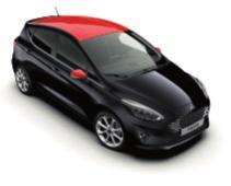 FORD FIESTA Individuální přizpůsobení exteriéru Dvoubarevná kombinace střechy a karoserie Jaká je vaše oblíbená kombinace? Vytvořte si svou dokonalou Fiestu.