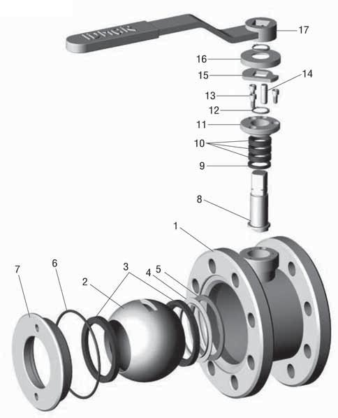 KULOVÝ KOHOUT PRO PÁRU, S PLNÝM PRŮTOKEM, PŘÍRUBOVÝ PN 16/40 BALL VALVE FOR STEAM, FULL BORE, FLANGED TYPE PN 16/40 K85 111 516/540 WK 2at Barva nátěru tělesa /Color of body paint šedá /grey Použití