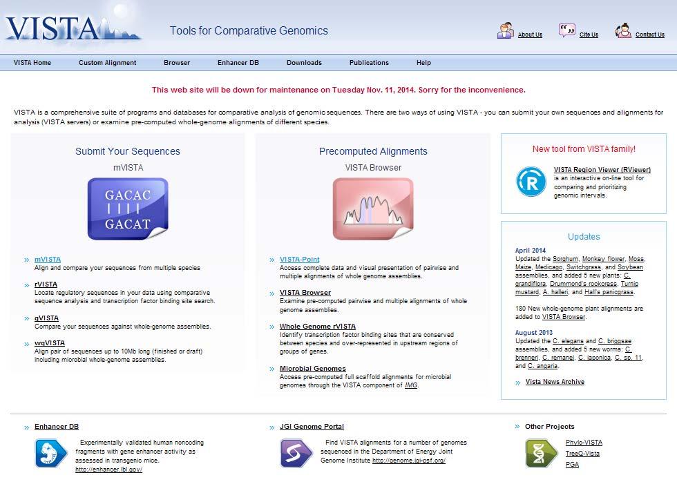 Vista Tools http://genome.