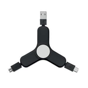 Spinner s napájecím kabelem 77,90Kč/ks Antistresový spinner s třemi nabíjecími kabely: USB, micro