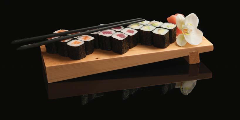 Hlavní jídla kombinace Four Gracious Plants Maki set Nigiri set 13. Švestka 245,- Kč losos 6 kusů, tuňák 6 kusů 14.