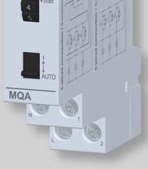 SCHODIŠŤOVÉ SPÍNAČE Schodišťový spínač MQA-.. Především k ovládání obvodů osvětlení z více míst na chodbě, schodišti, celém domě apod. Možnost 3 a 4 vodičového zapojení.