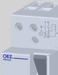 Proudové chrániče MINIA PROUDOVÉ CHRÁNIČE OFE (6 ka) Reagují na sinusové střídavé reziduální