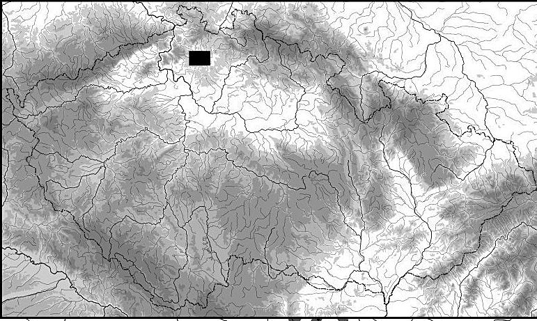 palynologické vrty, F výšinná lokalita z mezolitu, G