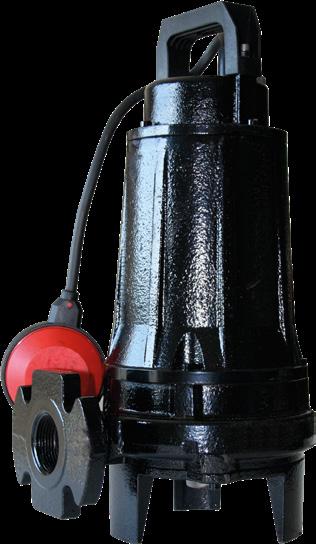 Kalová čerpadla s účinným řezákem DRENO GRIX Řezací nůž Robustní konstrukce Přípojka příruba nebo závit (2v1) Plovák Zabudovaná tepelná ochrana Ponorné čerpadlo s řezákem s vysokým