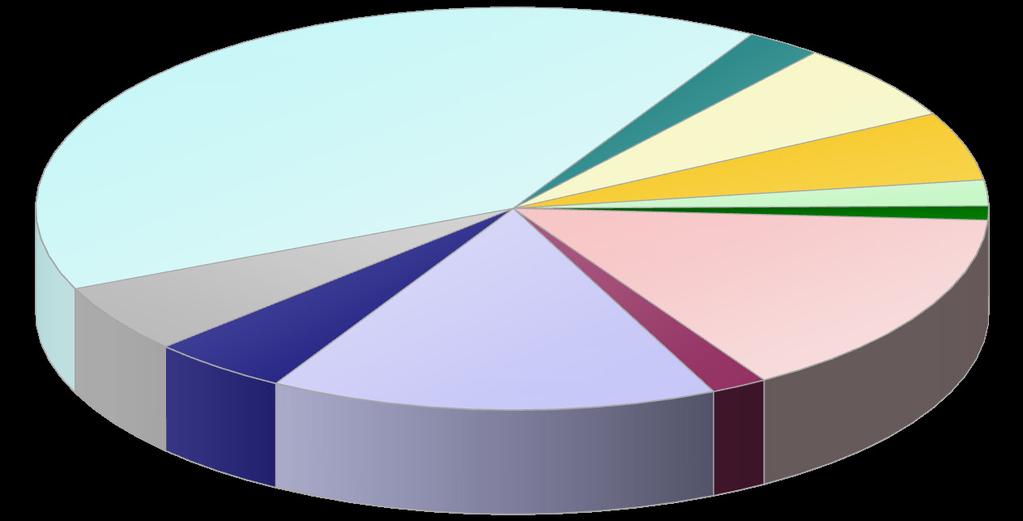 Ostatní 39,9 % Hlášená onemocnění zhoubnými novotvary a novotvary in situ (rok 2011) - muži Notified cases of malignant neoplasms