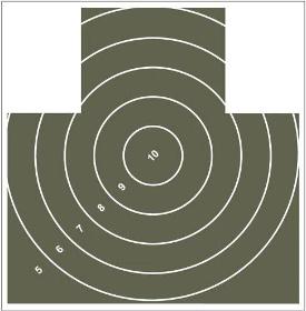 E. 400-800m " Reálný cíl padající po zásahu (vzdálenost rozhodčí oznámí před střelbou) " poloha: vleže " zóny: celý cíl " počat ran: 2 " hodnocení: zásah první ranou:=15 b. zásah druhou ranou=10 b.