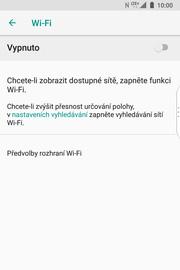 17 z 38 Přihlášení do Wi-Fi sítě Nastavení.