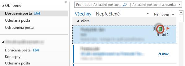 který je přenesen do SugarCRM, je v Microsoft Outlook přidán příznak kategorie