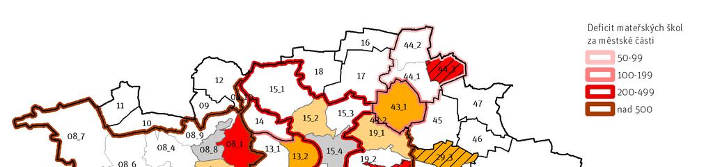 5 Závěry a doporučení V současné době je poměrně vysoký počet dětí v mateřských školách (viz Analýza infrastrukturních potřeb hl. m. Prahy: 0 Demografie). Je to dáno především dětmi z tzv.