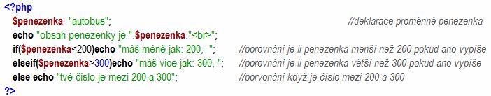 2. Podmínky a. Jednou z nejdůležitějších věcí v programování jsou podmínky. V tabulce níže jsou vydět tři typy podmínek a popis.