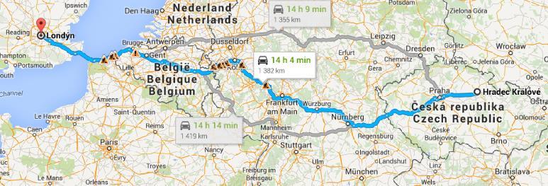 Má cesta z Prahy do Londýna únor 2018 Cestopis: A. M. Bera Moje cesta začala v Praze. Do Londýna jsem jel autem (obr. 1). Cesta trvala 18 hodin. Když jsem dorazil, nebyl to přímo Londýn.