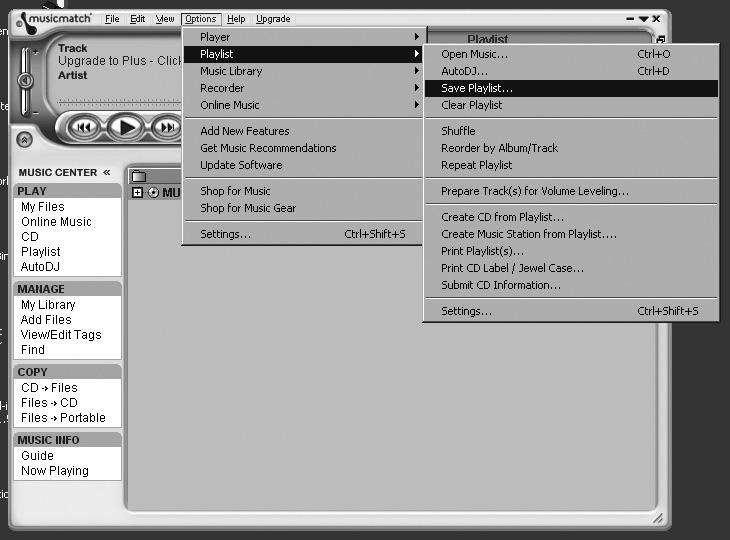 Soubory můžete přidat také v části Music Center klepnutím na tlačítko Add Files (přidat soubory). 1 V okně Music Library (hudební knihovna) klepněte na tlačítko Add Files (přidat soubory).