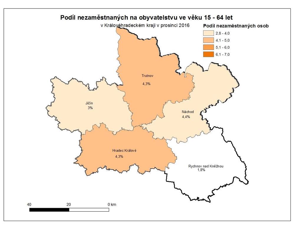 3. MAPA Podíl nezaměstnaných