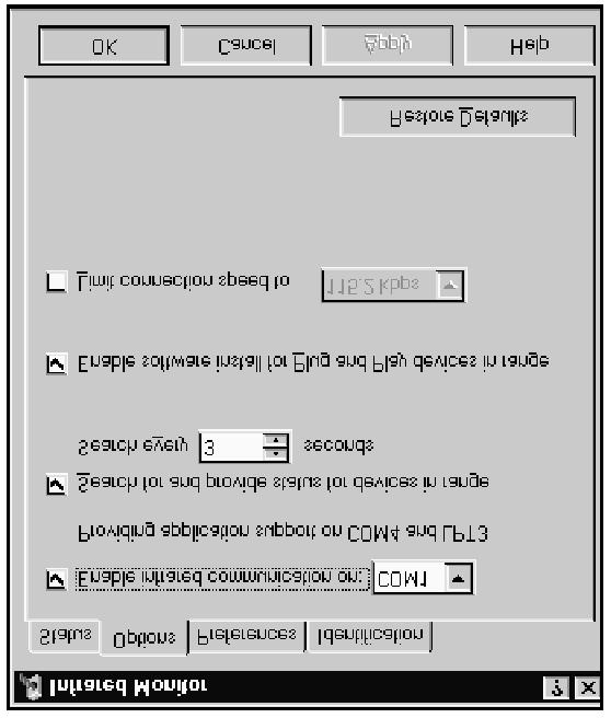 Připojení fotoaparátu k počítači 8. Klepněte na záložku Options (Možnosti). 9.