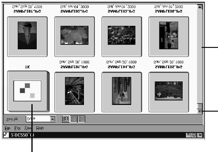Zobrazí se Náhledové okno a v něm jediná ikona, představující všechny snímky ve fotoaparátu jako jednu skupinu.