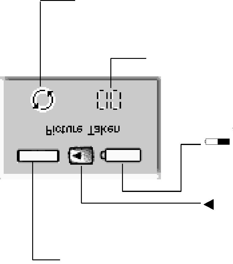 Využití okna Digita Camera Zobrazení stavu fotoaparátu V horní části okna Digita Camera se zobrazuje počet snímků uložených na pamě ové kartě ve fotoaparátu, stav napájecích článků fotoaparátu a