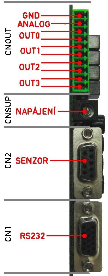 6 Konektory: 7 Popis konektorů: CNX výstup pro driver