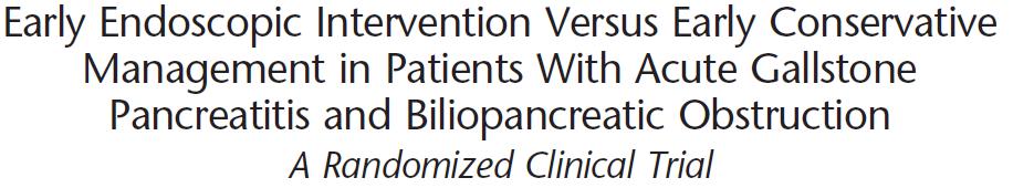 Ak. biliární pankreatitis bez cholangoitidy ERCP s papilotomií (n=51) vs.