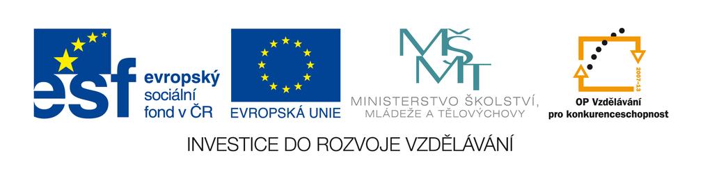 Výukový materiál zpracován v rámci projektu EU peníze školám Registrační