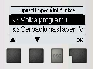 Speciální funkce 7. - Speciální funkce Menu 7. Speciální funkce se používá k nastavení základních položek a rozšířených funkcí Varování Ze speciálních funkcí je pro uživatele určeno nastavení času.