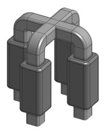 3.1 Křížové jho magnetický obvod z transformátorových