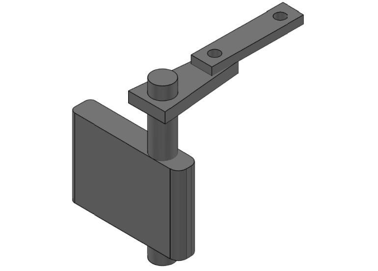 Podívejme se na detail samotné lopatky s táhly, který je na obrázku 5.18.