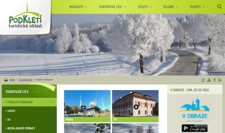 Webové stránky destinační společnosti a Turistické oblasti PodKletí TO PodKletí se prezentuje na dvou webových portálech. Na stránkách www.jiznicechy.