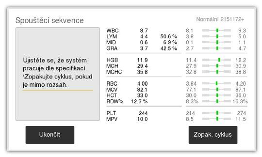 3. Postup (Analýza vzorku) Kontrola pozadí 3 Analýza kontrol Obrázek 26: Volba kontroly Obrázek 27: Analýza kontrol Pro ověření výkonu systému Swelab Alfa Plus jsou analyzovány kontrolní vzorky.