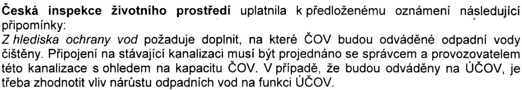 Hygienická stanice hlavního mìsta Prahy považuje posuzovaný zámìr za akceptovatelný a nemá k nìmu pøipomínky.