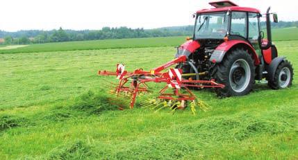 Obraceč a shrnovač v jednom SP4-152 Piktogram ukazuje správné nastavení obou rotorů. Při nesprávném nastavení může dojít k poškození stroje.