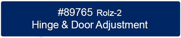 H1 H2 30. To adjust the camber of the door, keep the one door closed that you are adjusting, leaving the other door open for access to the hinge.