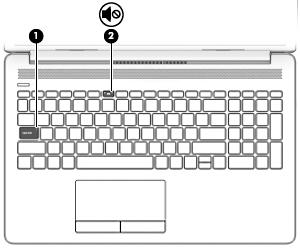 Kontrolky Tabulka 2-5 Kontrolky a jejich popis Součást Popis (1) Kontrolka funkce caps lock Svítí: Funkce caps lock je zapnutá, všechna písmena