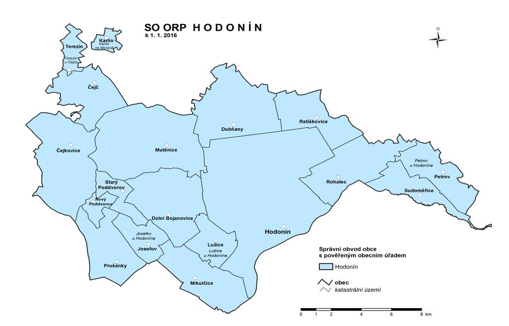 Hodonínsko demografie Hodonínsko se nachází v Jihomoravském kraji. Obec s rozšířenou působností (ORP) Hodonín se skládá z 18 obcí o celkové rozloze 286 km 2.
