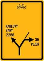 - Názvy obcí a místní cíle se uvádějí velkými písmeny, kulturní, turistické a komunální cíle písmeny malé abecedy, první písmeno je velké.