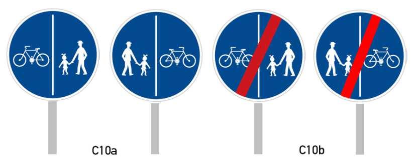Pruhu nebo stezky smí užít i osoba vedoucí jízdní kolo, bruslaři nebo osoby pohybující se na osobním přepravníku.