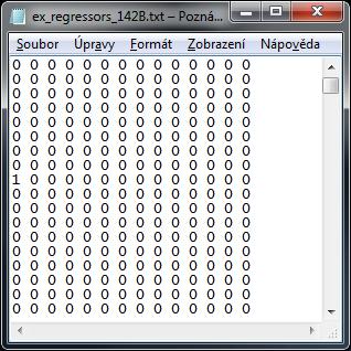 Druhou možností je vygenerování souboru ex_regressors_xx.txt, který lze použít jako přímý vstup GLM.