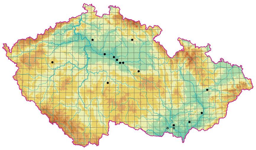 Nymphaeion albae Obr. 42. Rozšíření asociace VBA02 Nymphaeetum albae. Fig. 42. Distribution of the association VBA02 Nymphaeetum albae. k dispozici.