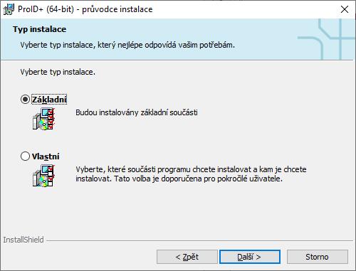 Obr. 4 Výběr typu instalace Běžným uživatelům se doporučuje zvolit Základní typ instalace a pokračovat v procesu instalace stiskem tlačítka Další.