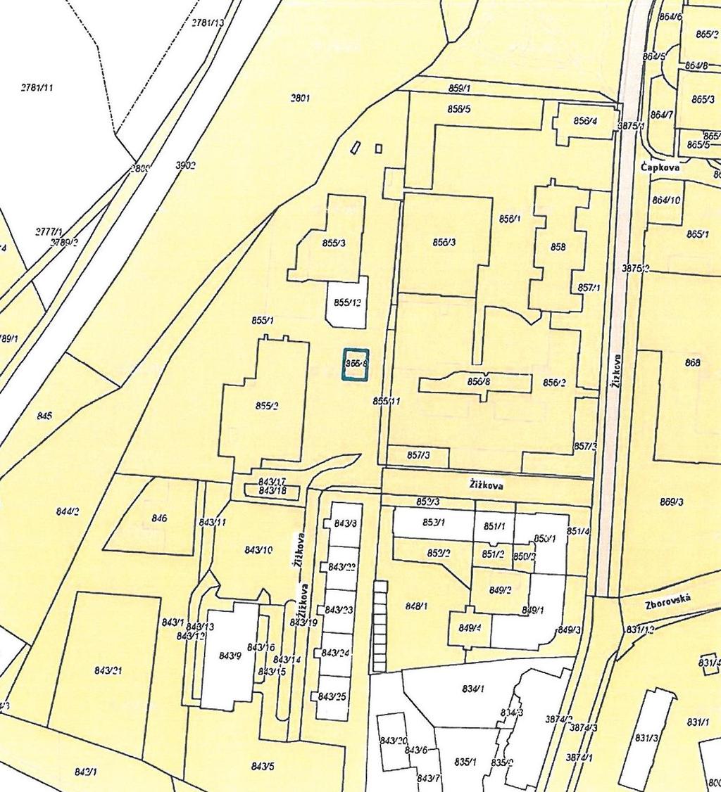 Návrh na usnesení: ZM schvaluje prodej pozemku parc.č. 855/8 o výměře 96 m 2, k.ú. Turnov do vlastnictví společnosti ČEZ Distribuce, a.s. Děčín za kupní cenu ve výši 1.