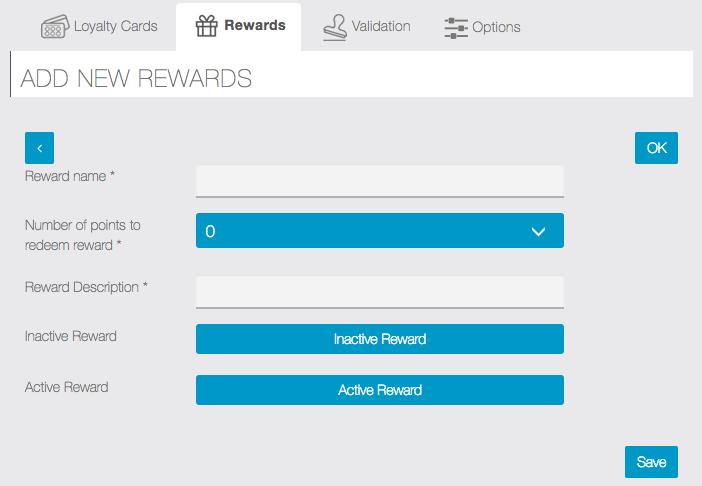 You can create a Reward by clicking on the plus sign (figure 2.B.2).