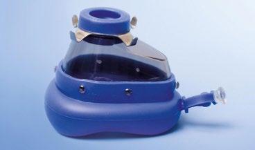 Intubace a respirace Respirační masky - opakovaně použitelné, autoklávovatelné masky Respirační maska, modrá silikonová obličejová manžeta se vzduchovým