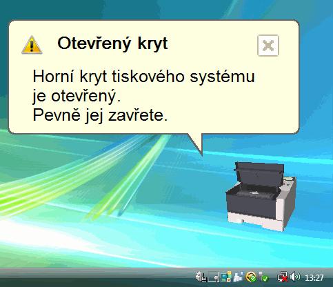 Status Monitor Status Monitor monitoruje a hlásí stav tiskárny. Umožňuje také specifikovat a měnit nastavení tiskárny, která nejsou součástí ovladače KX Driver.