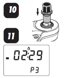a detektoru v závislosti na fázi měření. 12. Přístroj přímo zobrazí měřenou hodnotu ph. Postup měření - chlor 1. Zapněte přístroj stiskem tlačítka ON/OFF. 2.