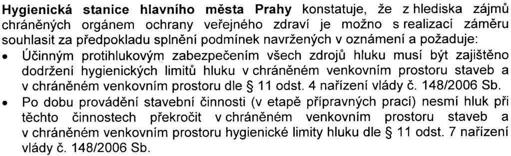 Mìstská èást Praha - Øeporyje nemá námitek proti výše uvedené stavbì.